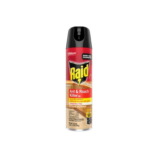 United Stationers Supply Raid, Fragrance Free Ant and Roach Killer, 17.5 oz Aerosol Can, 12/Carton SJN333822 - main